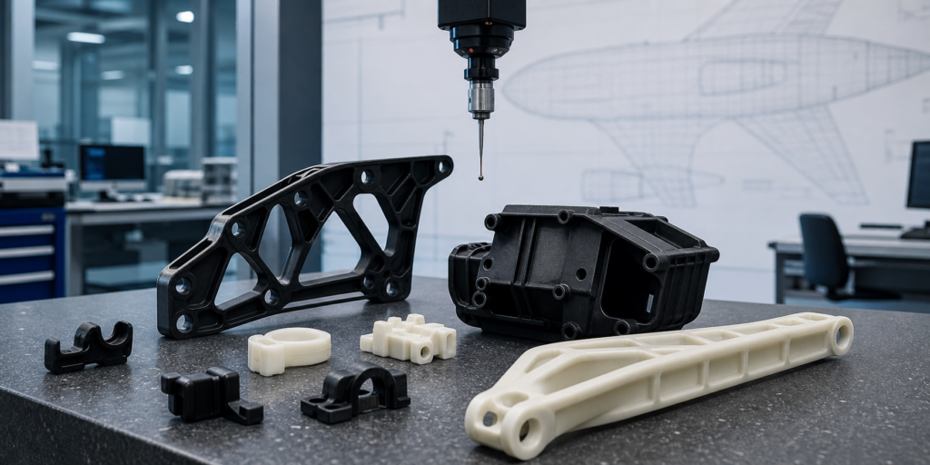 경량 브래킷 및 하우징을 포함한 항공우주용 플라스틱 성형 부품